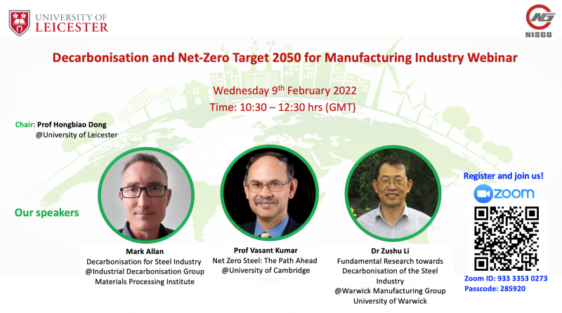 Industrial Decarbonisation Group Manager joins panel for Decarbonisation and Net-Zero Target 2050 for Steel Industry Webinar
